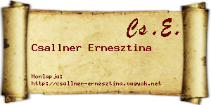 Csallner Ernesztina névjegykártya